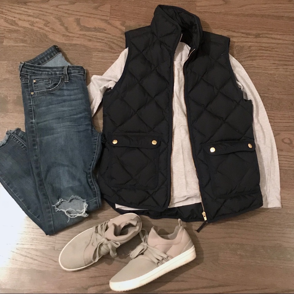 J Crew Excursion Quilted Puffer Vest